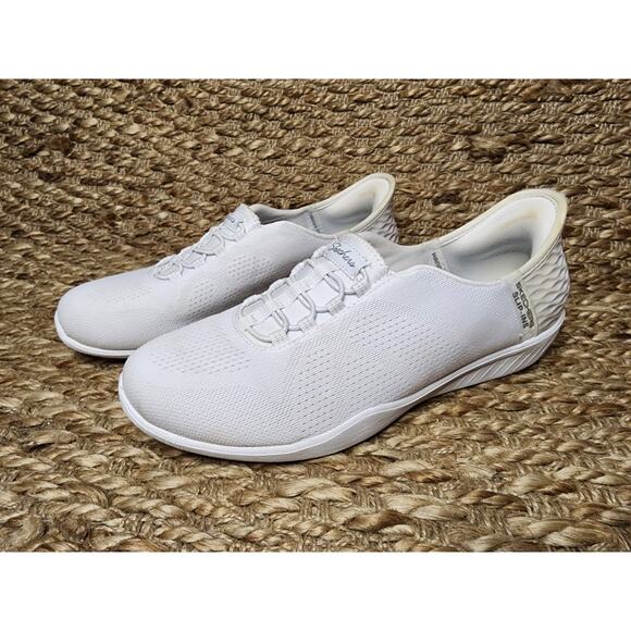 Skechers Women's Newbury St-Lightly Sneaker White Comfort Shoes Size 8.5 - Picture 2 of 10